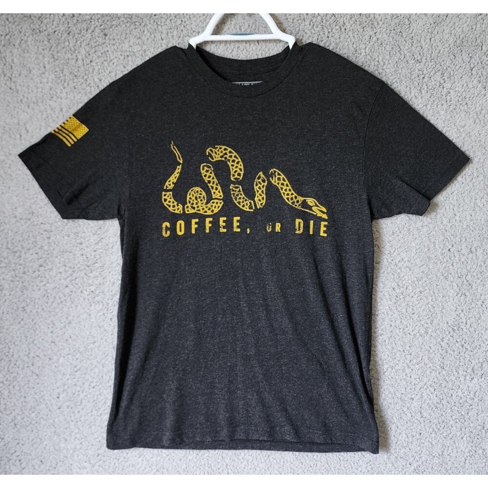 Black Rifle‎ Coffee Company Size Medium Gray Don't Tread On Me Snake USA T Shirt